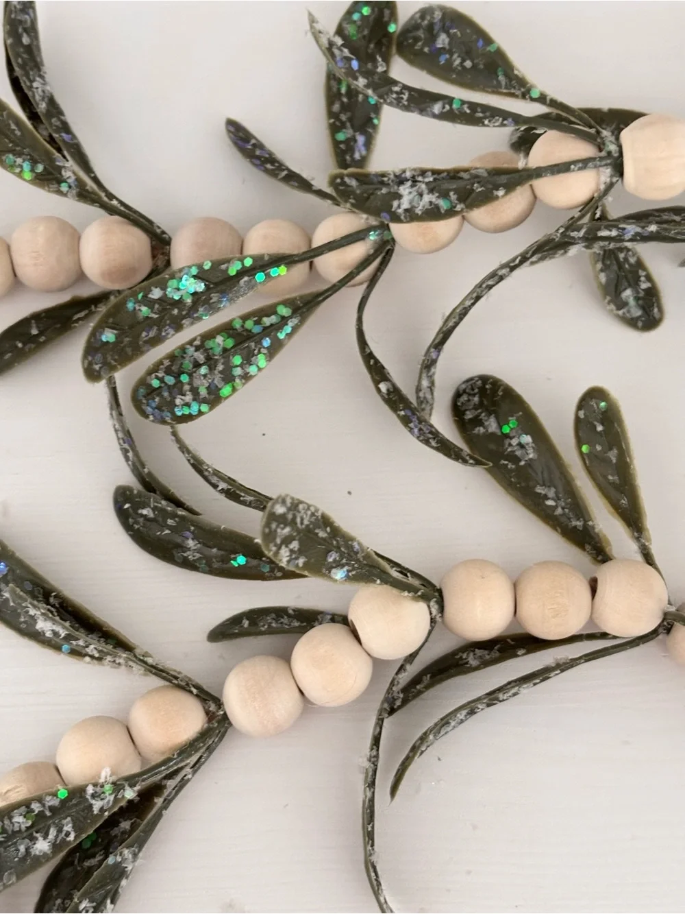 HOBBY LOBBY (2) Icy Mistletoe Beaded Garlands NWT